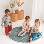 Speelkleed Rond met Franjes Groen – afbeelding 2