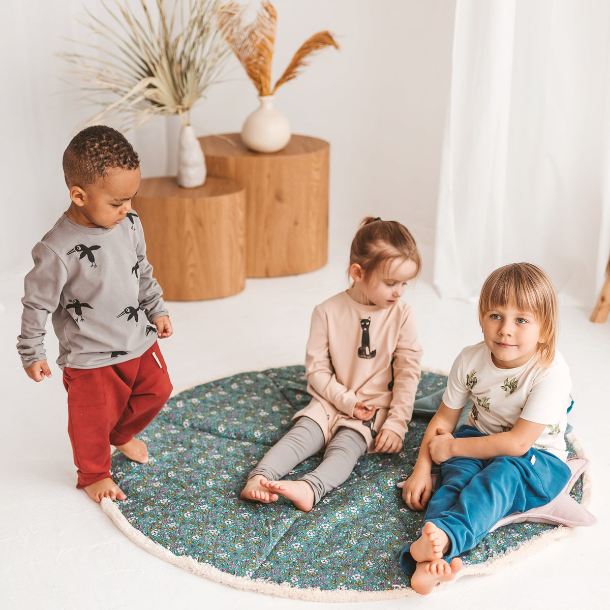 Speelkleed Rond met Franjes Groen – afbeelding 2