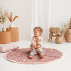 Speelkleed Rond met Franjes Roze – afbeelding 3