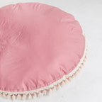 Vloerkussen roze met kwastjes – afbeelding 5