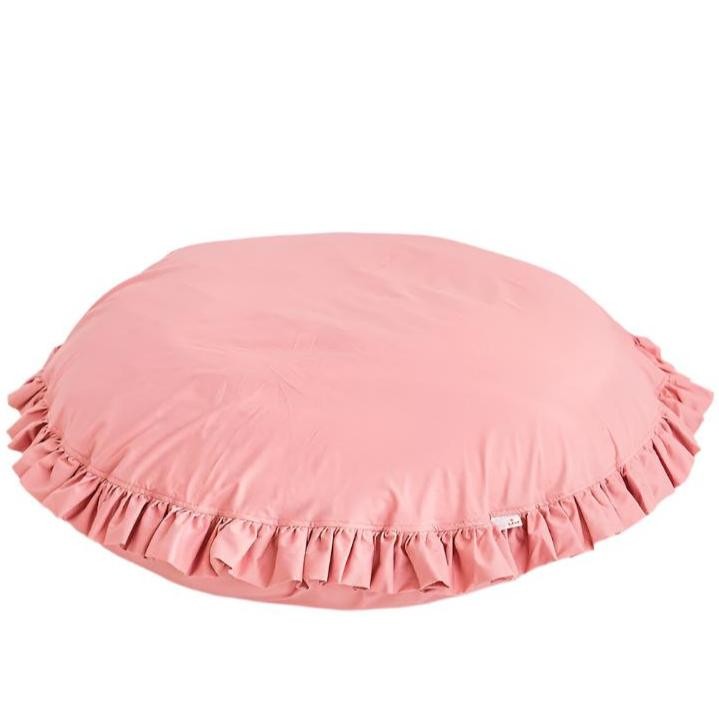 Vloerkussen roze met ruches