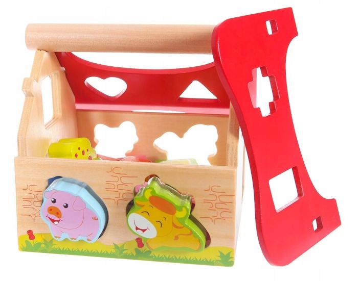 Vormenstoof boerderij met dieren – hout – afbeelding 2