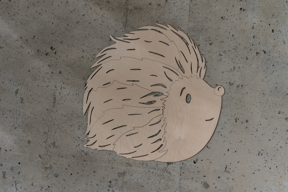 Wanddecoratie kinderkamer – houten bosdier egel – afbeelding 2