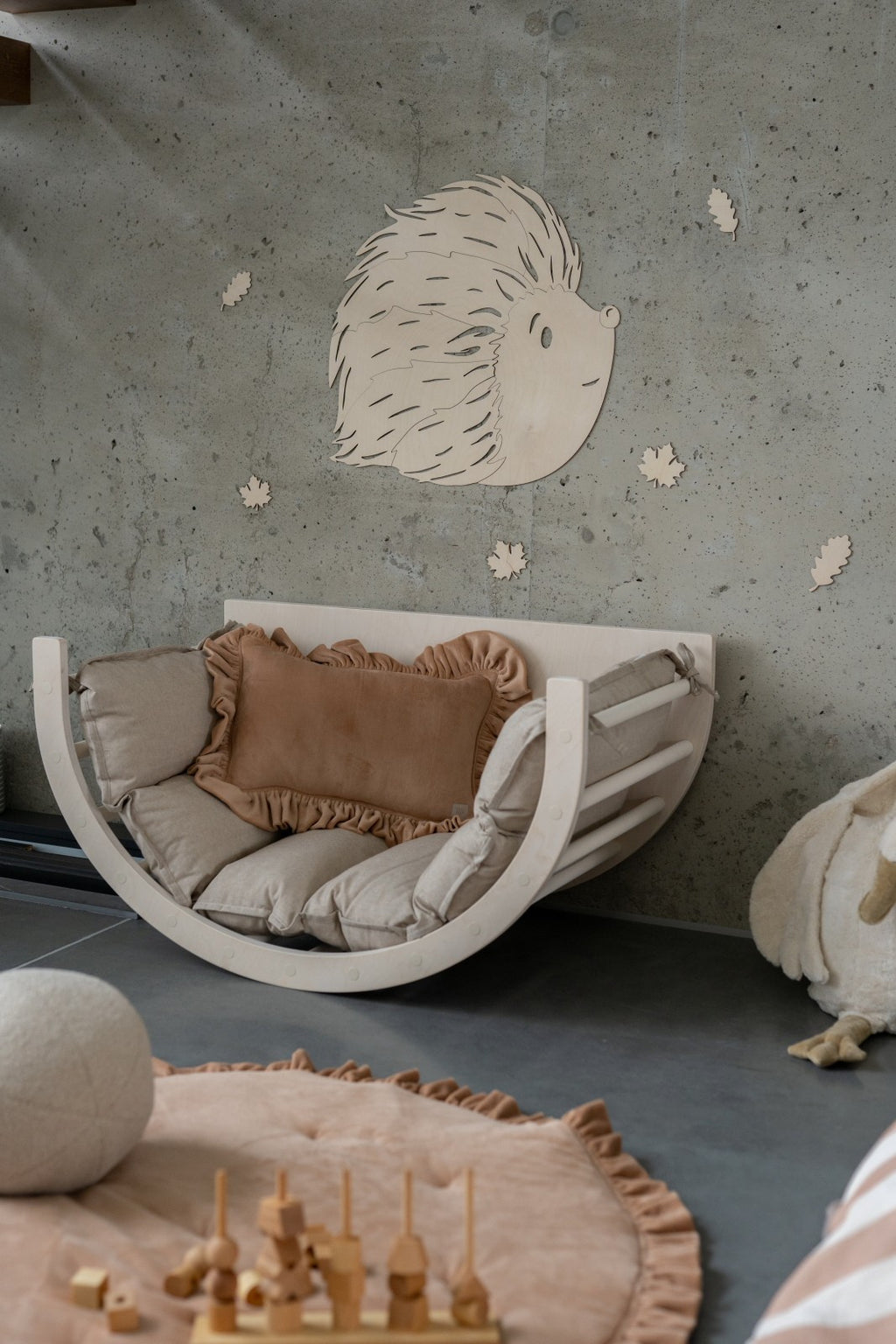 Wanddecoratie kinderkamer – houten bosdier egel – afbeelding 3