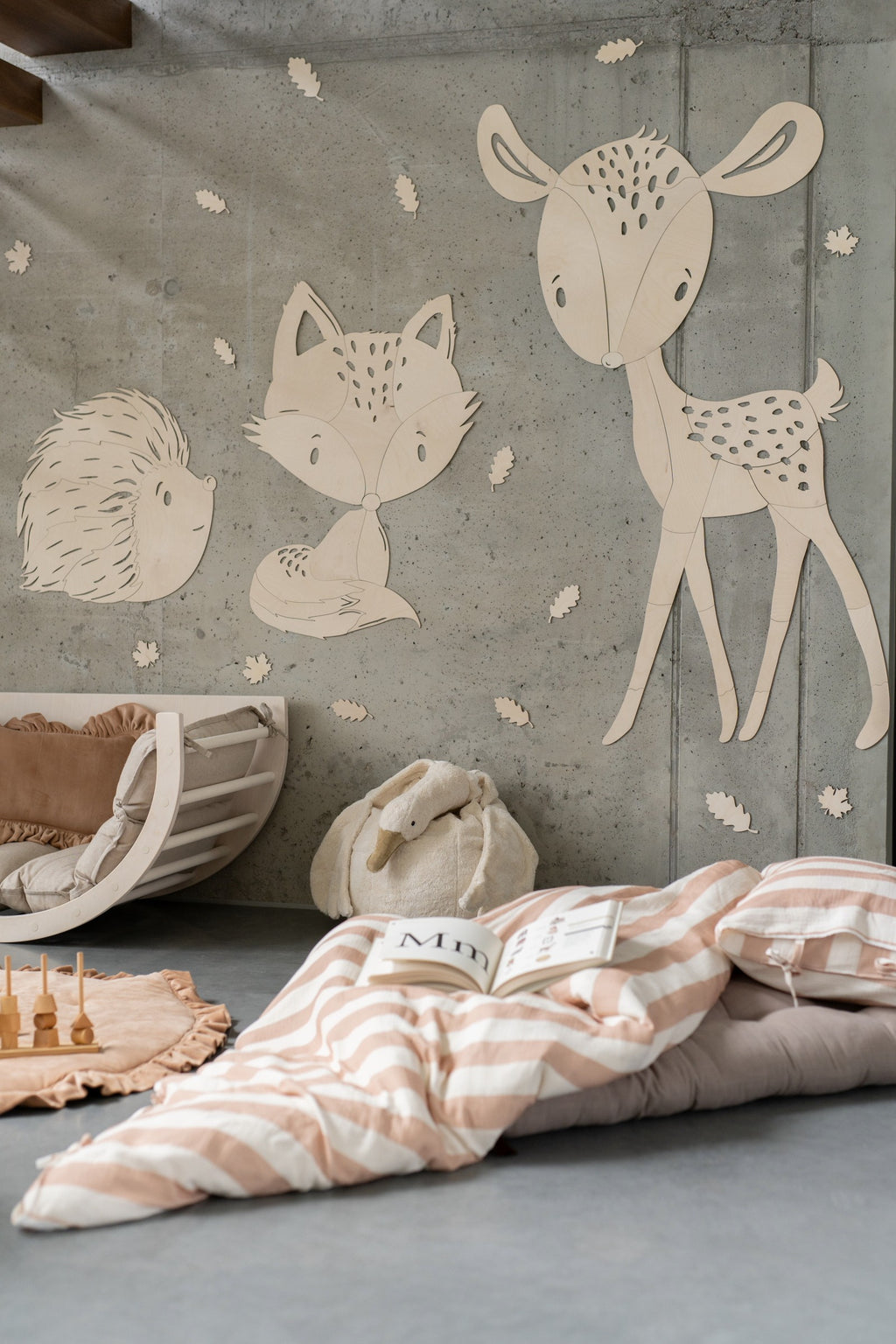 Wanddecoratie kinderkamer – houten bosdier egel – afbeelding 5