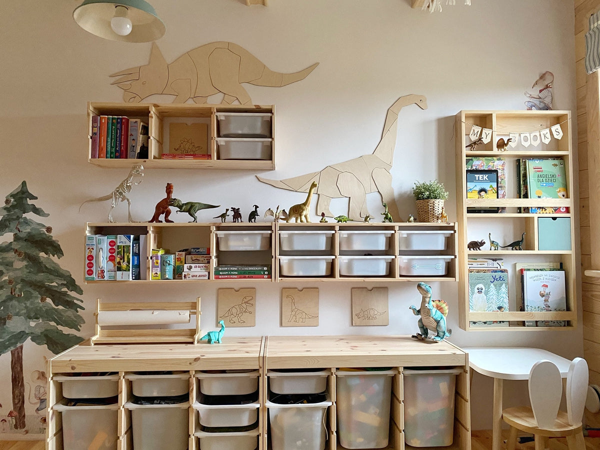 Wanddecoratie kinderkamer – houten dinosaurus diplodocus XL – afbeelding 4
