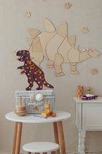 Wanddecoratie kinderkamer – houten dinosaurus stegosaurus – afbeelding 5