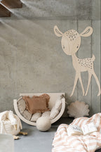 Wanddecoratie kinderkamer – houten hert bosdieren