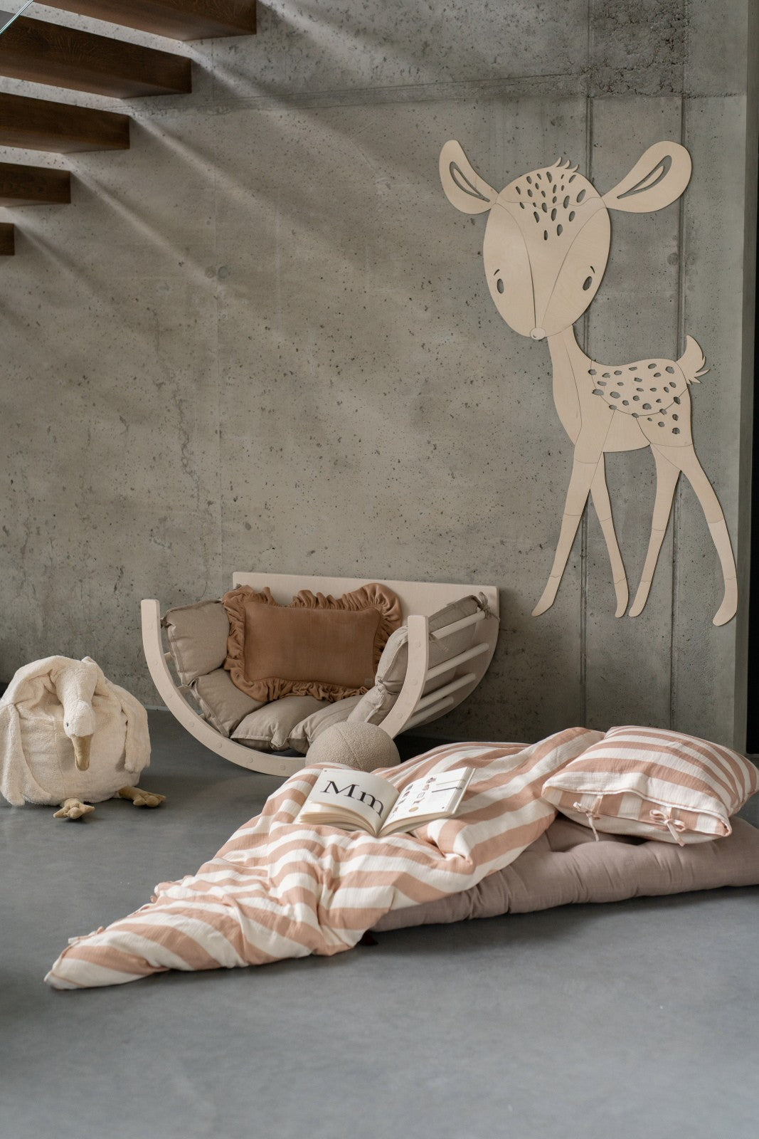 Wanddecoratie kinderkamer – houten hert bosdieren – afbeelding 5