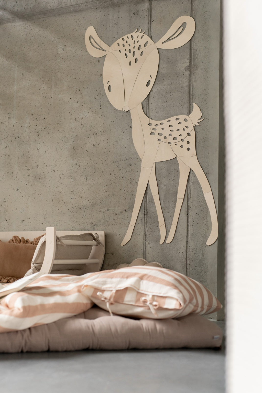 Wanddecoratie kinderkamer – houten hert bosdieren – afbeelding 8