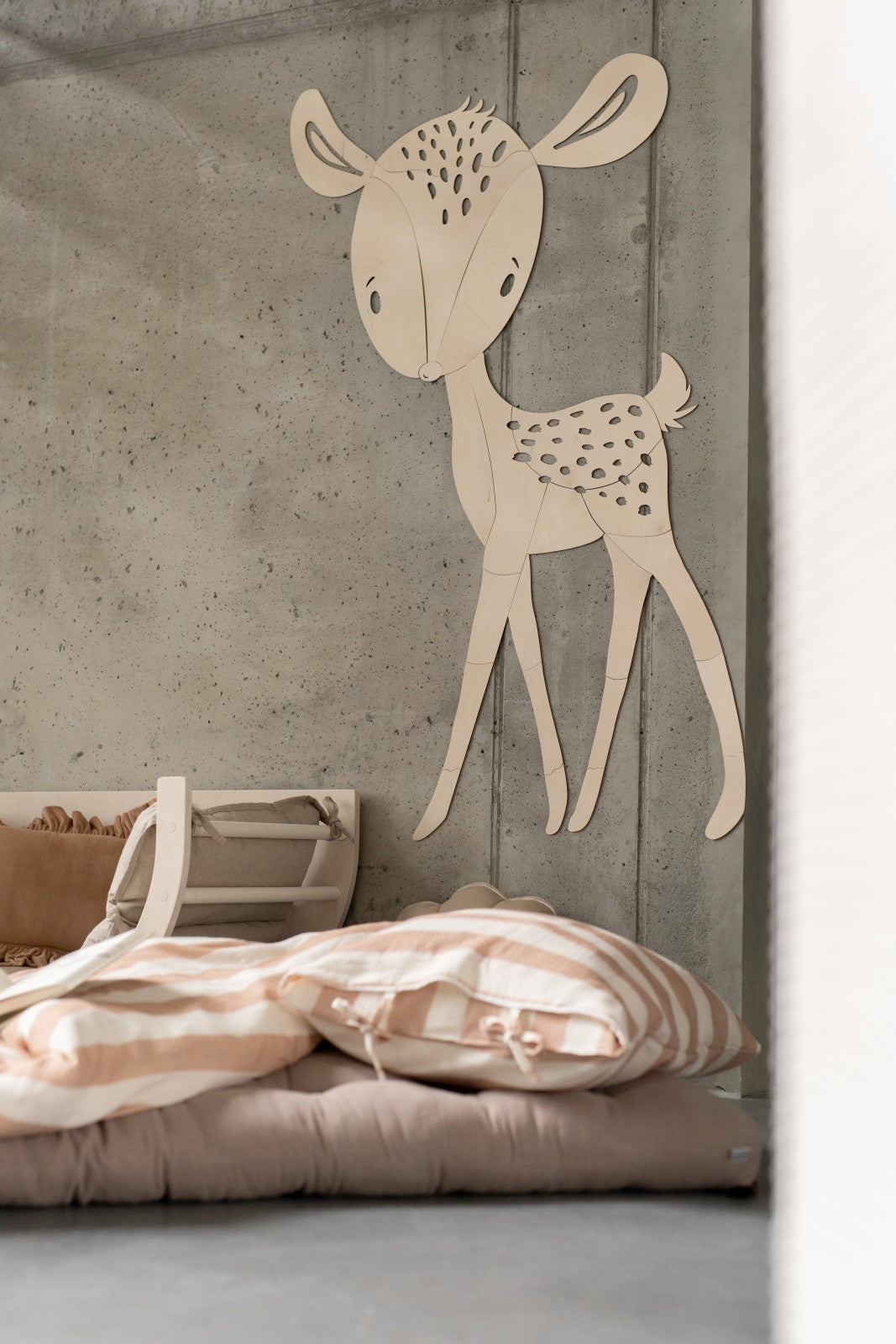 Wanddecoratie kinderkamer – houten hert bosdieren – afbeelding 8