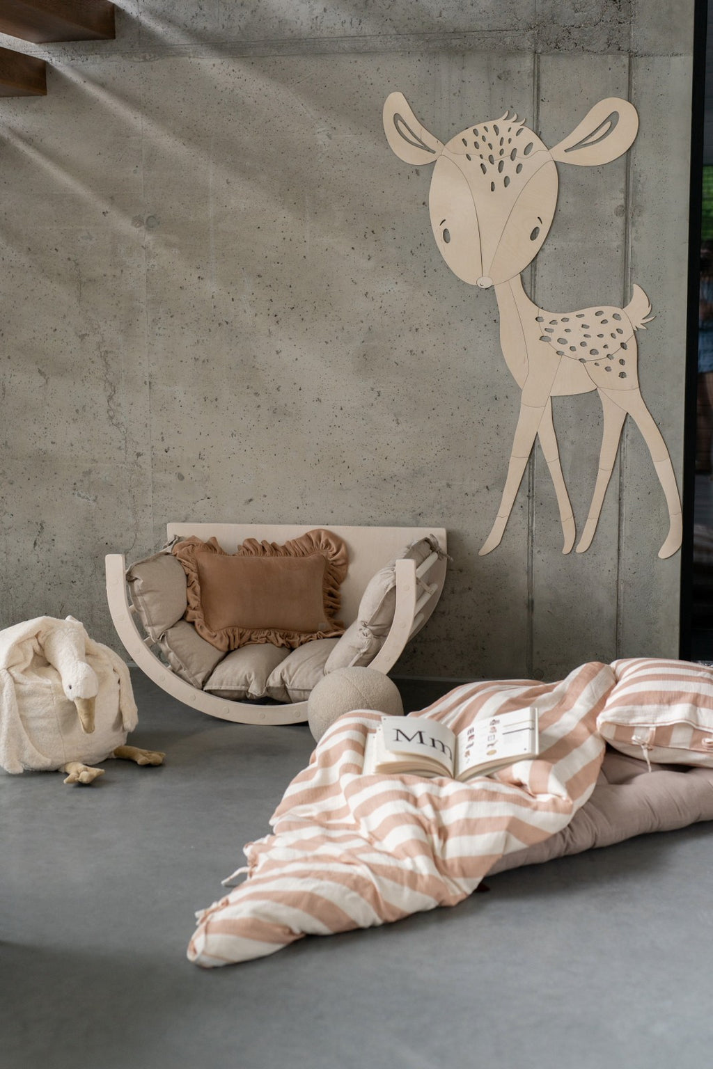 Wanddecoratie kinderkamer – houten hert bosdieren – afbeelding 9