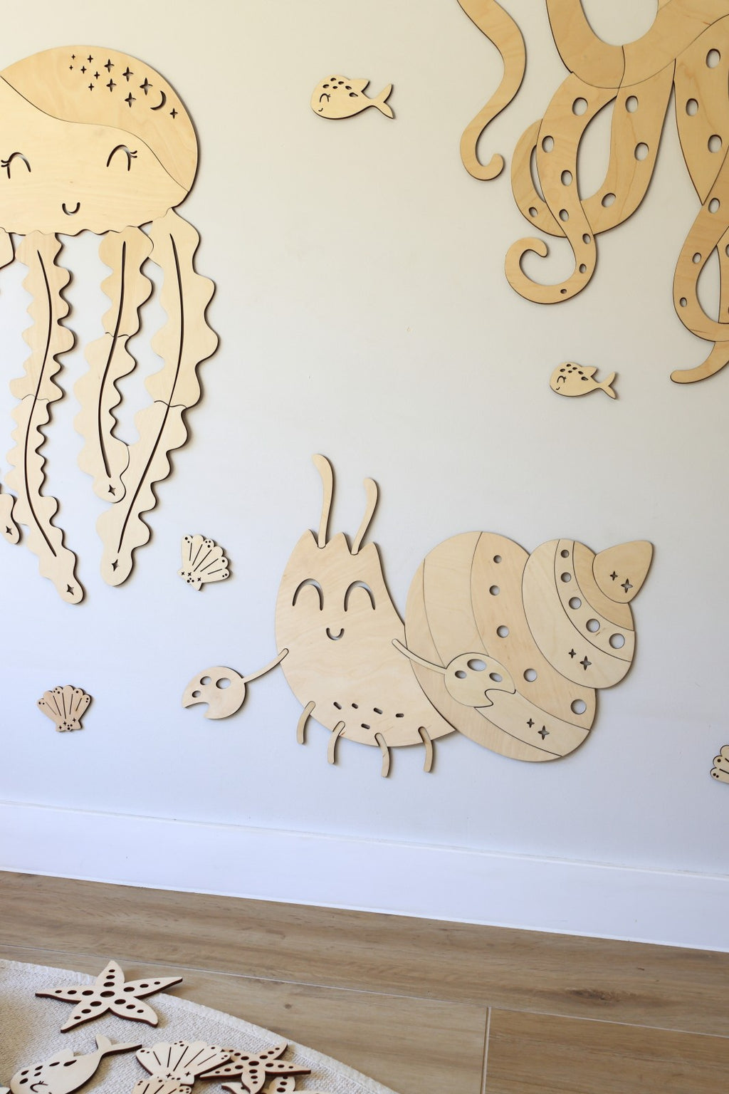 Wanddecoratie kinderkamer – houten krab