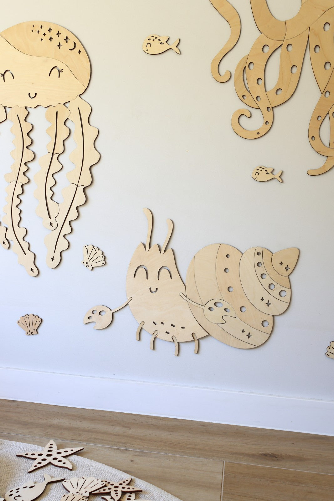 Wanddecoratie kinderkamer – houten krab
