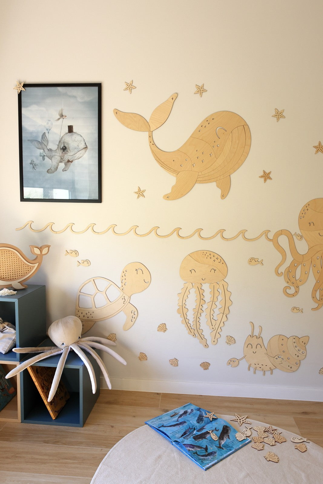 Wanddecoratie kinderkamer – houten krab – afbeelding 2