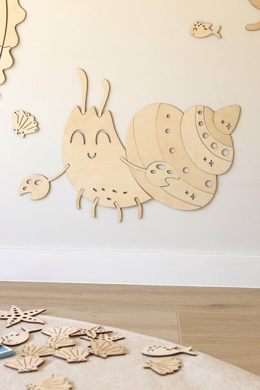 Wanddecoratie kinderkamer – houten krab – afbeelding 4