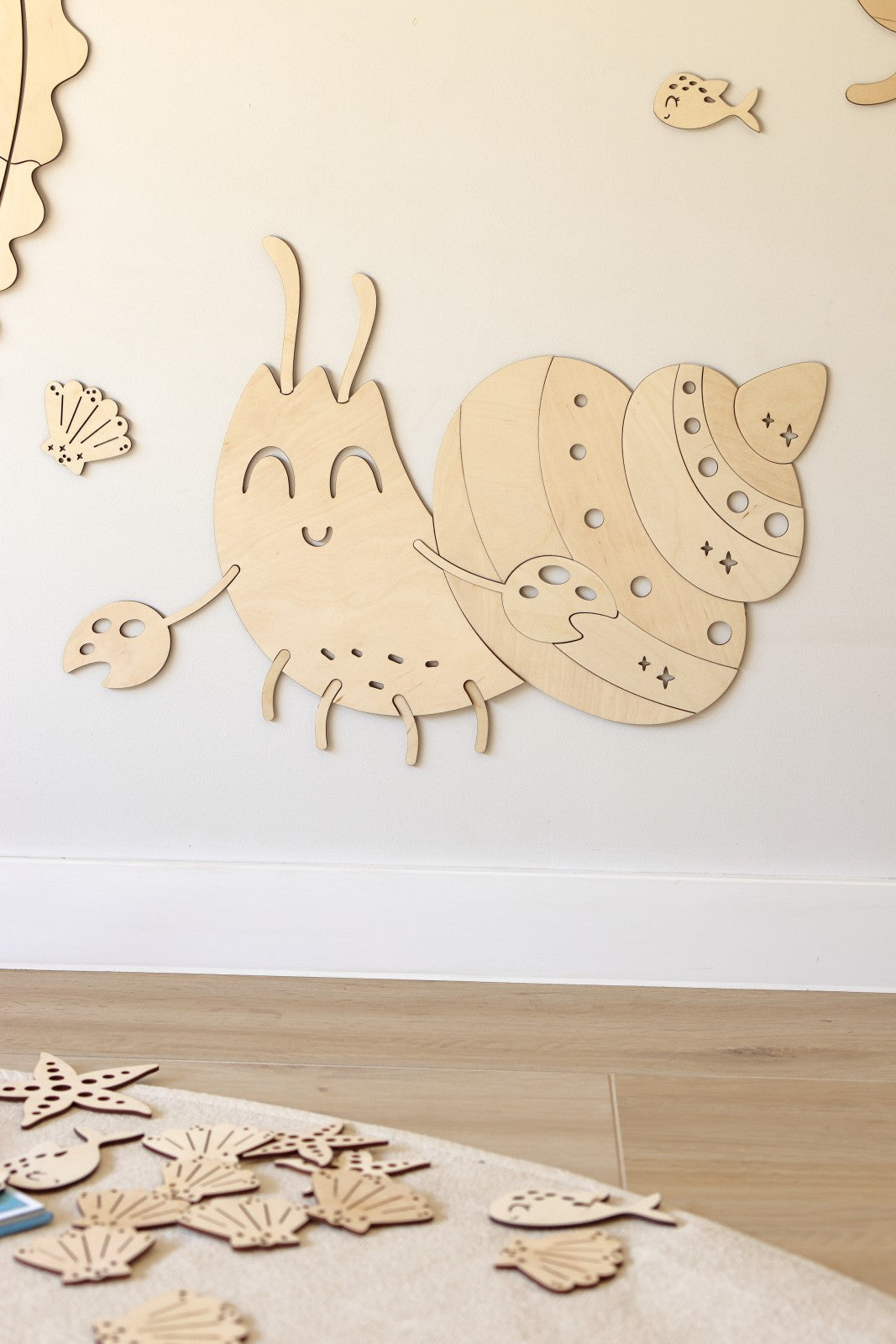 Wanddecoratie kinderkamer – houten krab – afbeelding 4