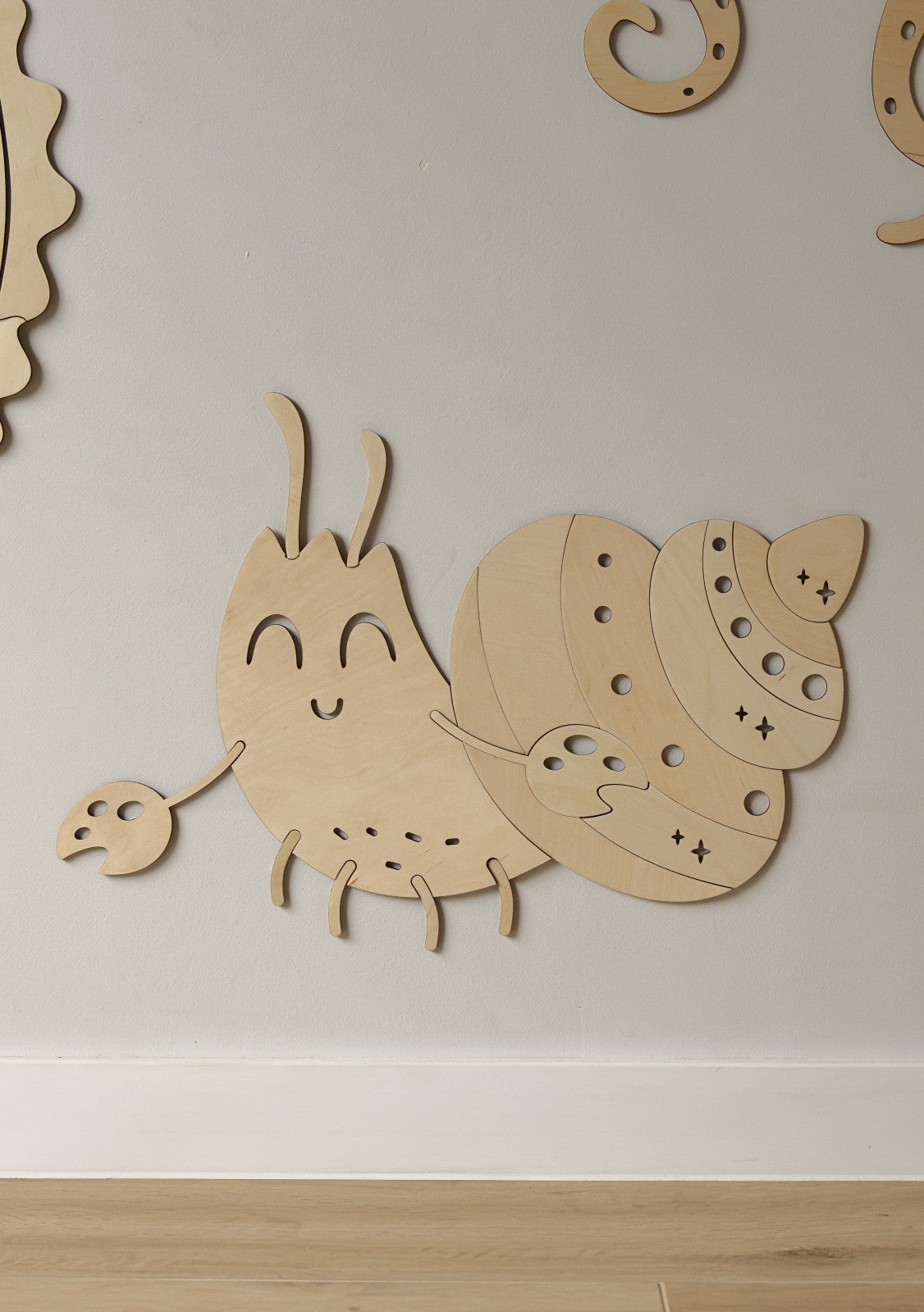 Wanddecoratie kinderkamer – houten krab – afbeelding 5