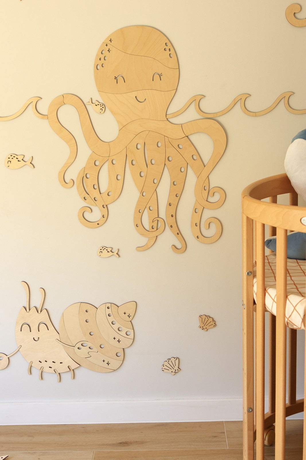 Wanddecoratie kinderkamer – houten krab – afbeelding 7