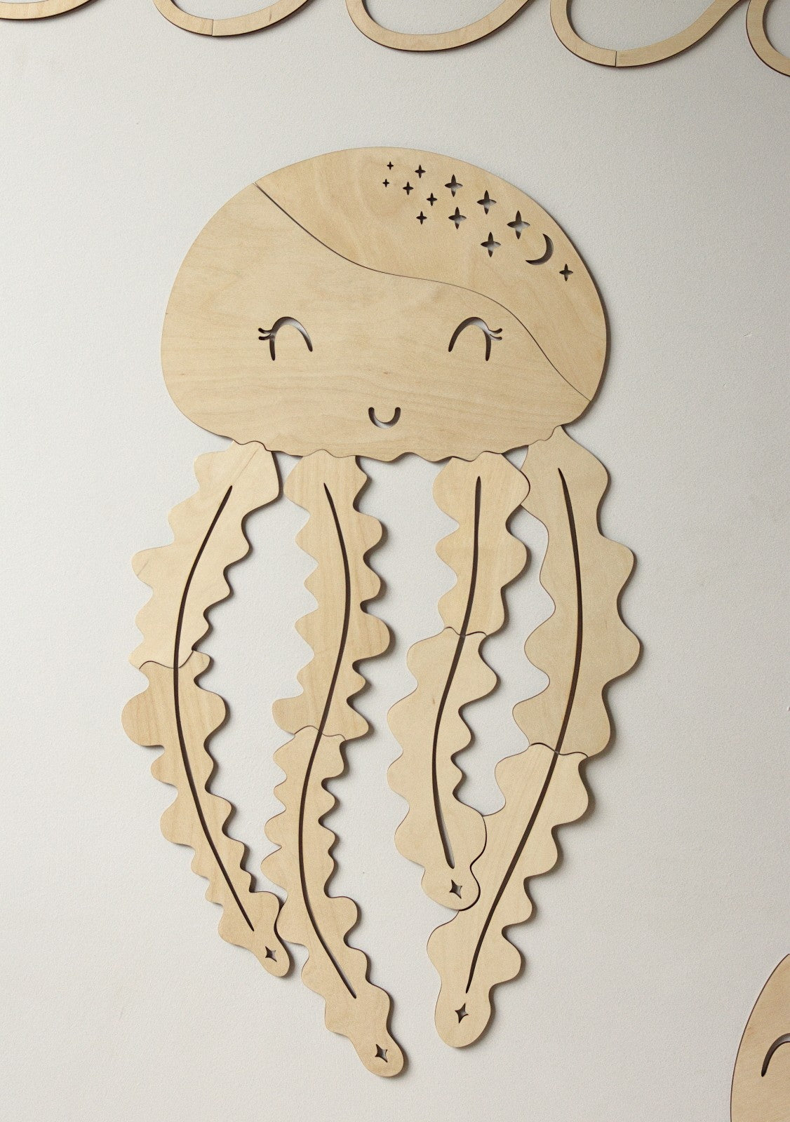 Wanddecoratie kinderkamer – houten kwal – afbeelding 3