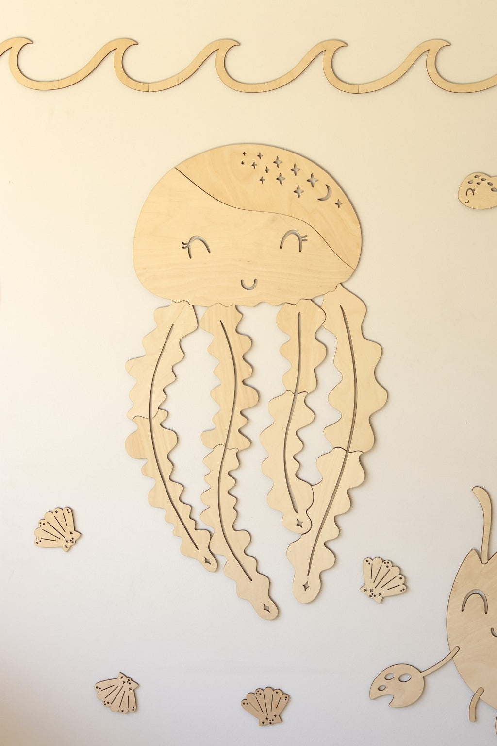 Wanddecoratie kinderkamer – houten kwal – afbeelding 5