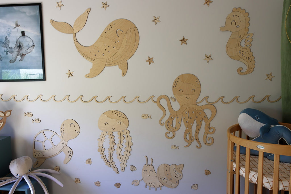 Wanddecoratie kinderkamer – houten kwal – afbeelding 6
