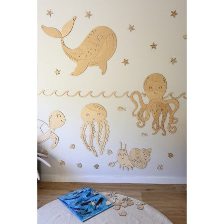 Wanddecoratie kinderkamer – houten octopus – afbeelding 6