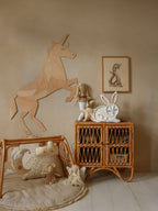 Wanddecoratie kinderkamer – houten paard of eenhoorn