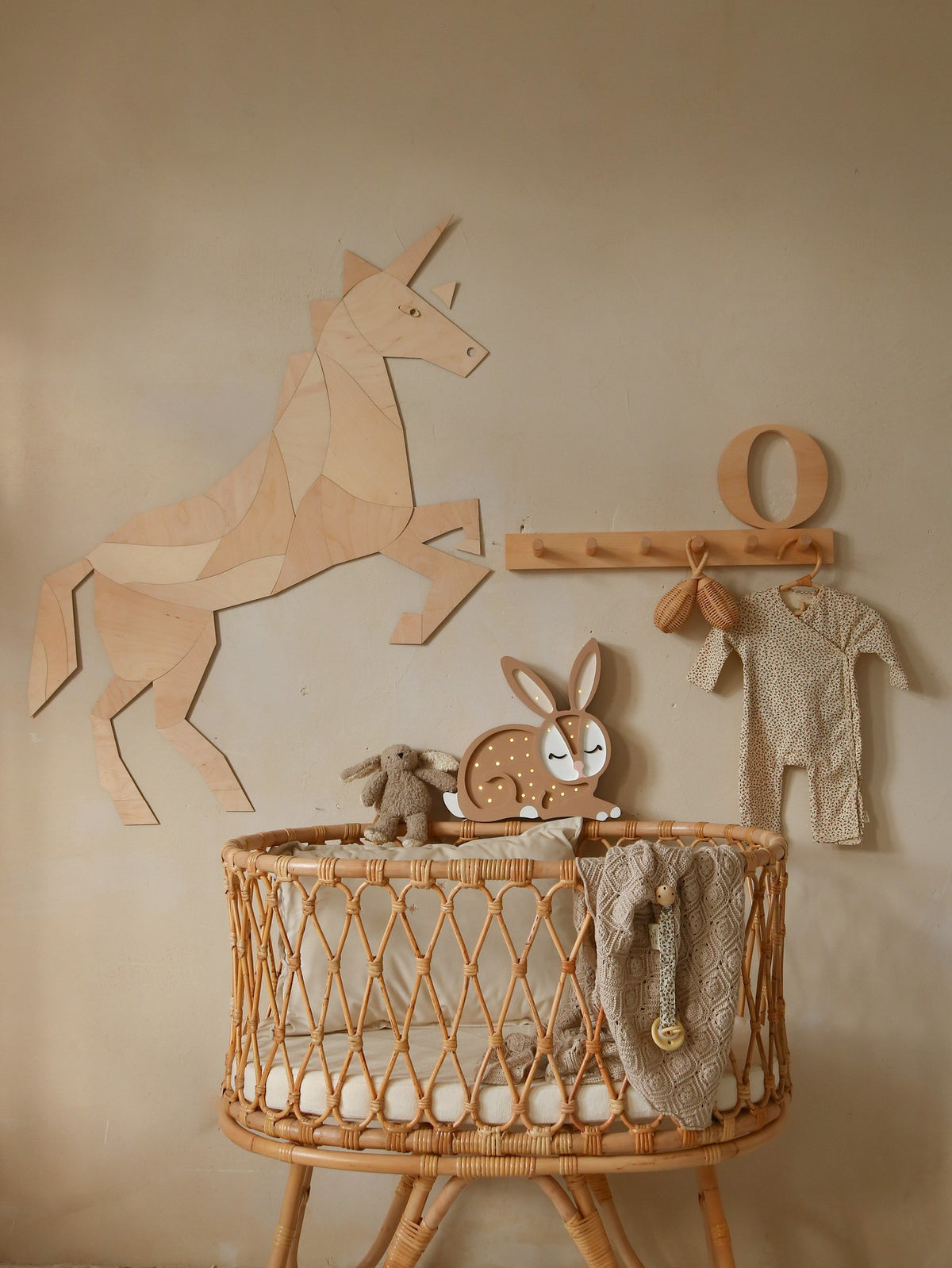 Wanddecoratie kinderkamer – houten paard of eenhoorn – afbeelding 4