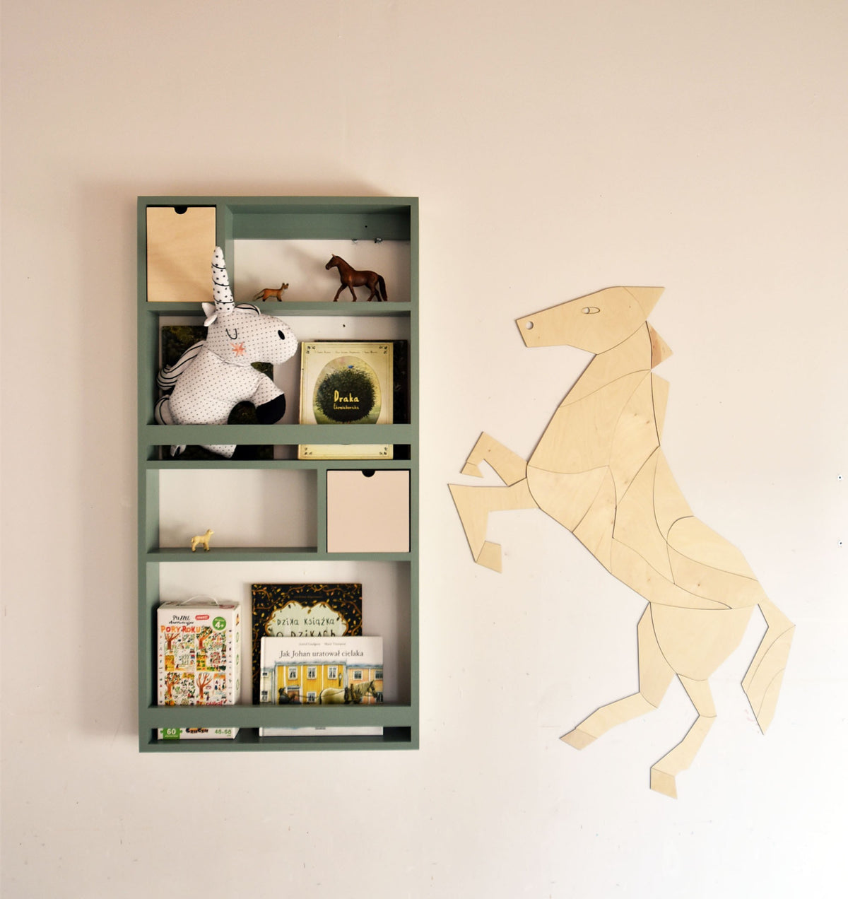 Wanddecoratie kinderkamer – houten paard of eenhoorn – afbeelding 8