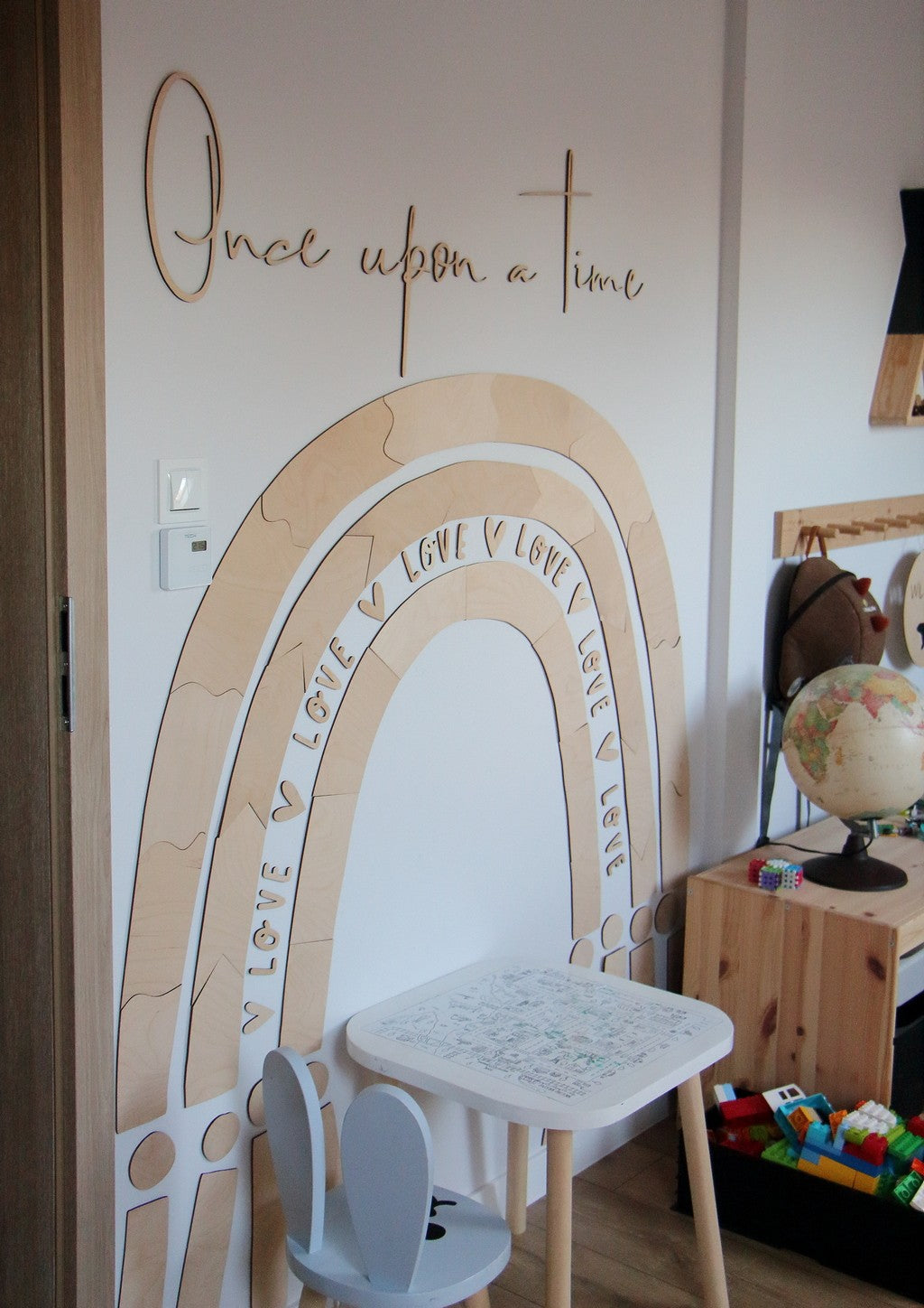Wanddecoratie kinderkamer – houten regenboog – afbeelding 4