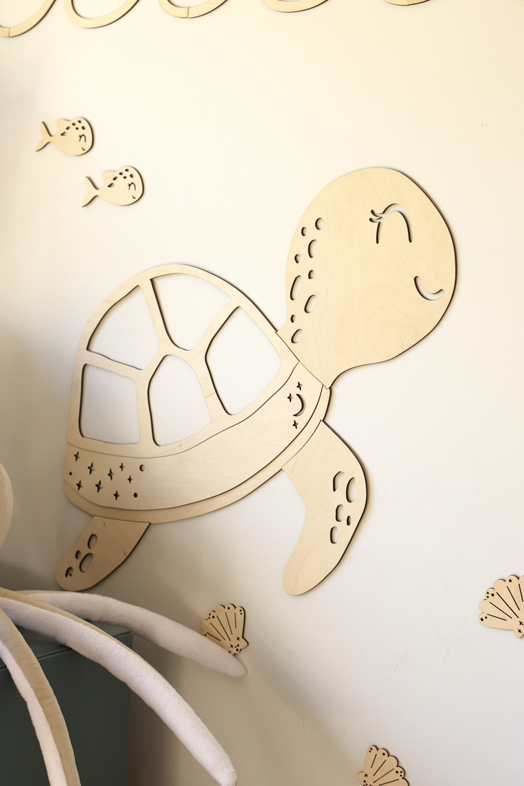Wanddecoratie kinderkamer – houten schildpad – afbeelding 3