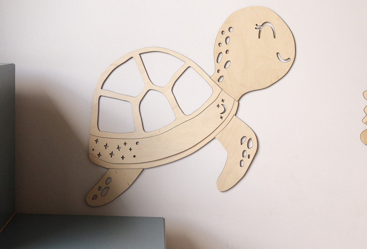 Wanddecoratie kinderkamer – houten schildpad – afbeelding 5