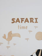 Wanddecoratie kinderkamer – houten tekstbord Safari Time