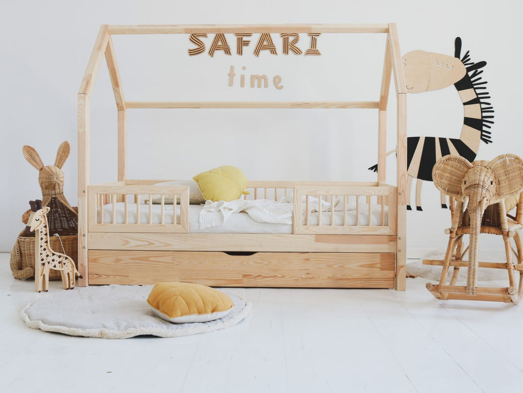 Wanddecoratie kinderkamer – houten tekstbord Safari Time – afbeelding 4