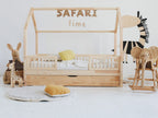 Wanddecoratie kinderkamer – houten tekstbord Safari Time – afbeelding 4