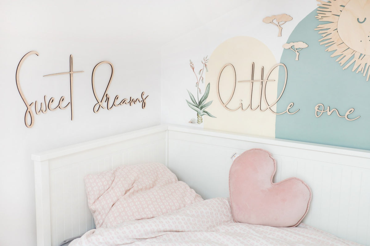Wanddecoratie kinderkamer – houten tekstbord Sweet Dreams Little One – afbeelding 7