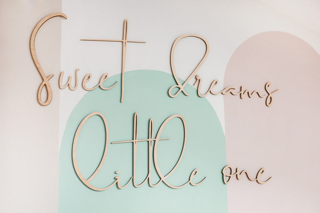Wanddecoratie kinderkamer – houten tekstbord Sweet Dreams Little One – afbeelding 9