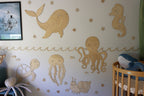 Wanddecoratie kinderkamer – houten walvis – afbeelding 2