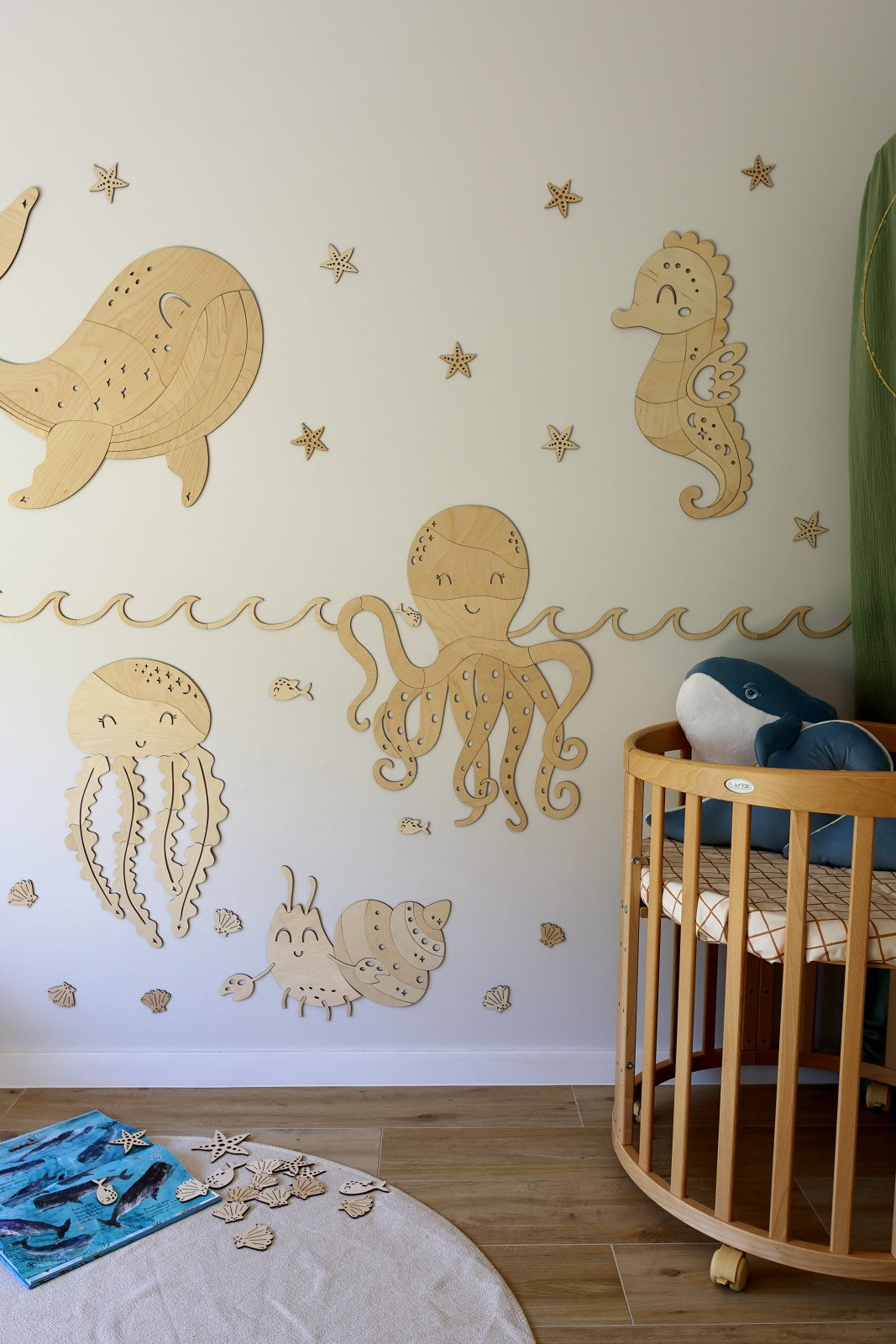 Wanddecoratie kinderkamer – houten zeepaardje – afbeelding 3