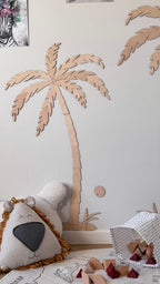 Wanddecoratie kinderkamer – set van 2 houten palmbomen – afbeelding 2
