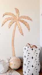 Wanddecoratie kinderkamer – set van 2 houten palmbomen – afbeelding 4