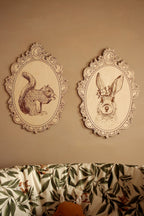 Wanddecoratie kinderkamer – set van 4 houten bosdieren in retrolijst – afbeelding 14
