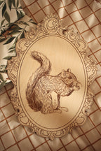 Wanddecoratie kinderkamer – set van 4 houten bosdieren in retrolijst – afbeelding 9