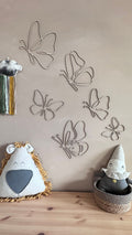 Wanddecoratie kinderkamer – set van 6 houten vlinders