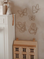 Wanddecoratie kinderkamer – set van 6 houten vlinders – afbeelding 3