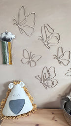 Wanddecoratie kinderkamer – set van 6 houten vlinders – afbeelding 4