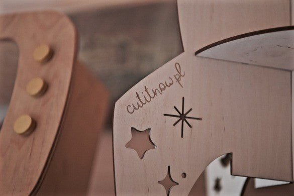 Wandplank kinderkamer – houten raket – afbeelding 5