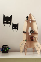 Wandplank kinderkamer – houten raket – afbeelding 6