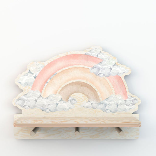 Mini Wandplank Roze Regenboog